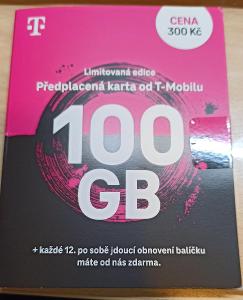 T-mobile Datamanie - Datová SIM karta 100GB, 5G