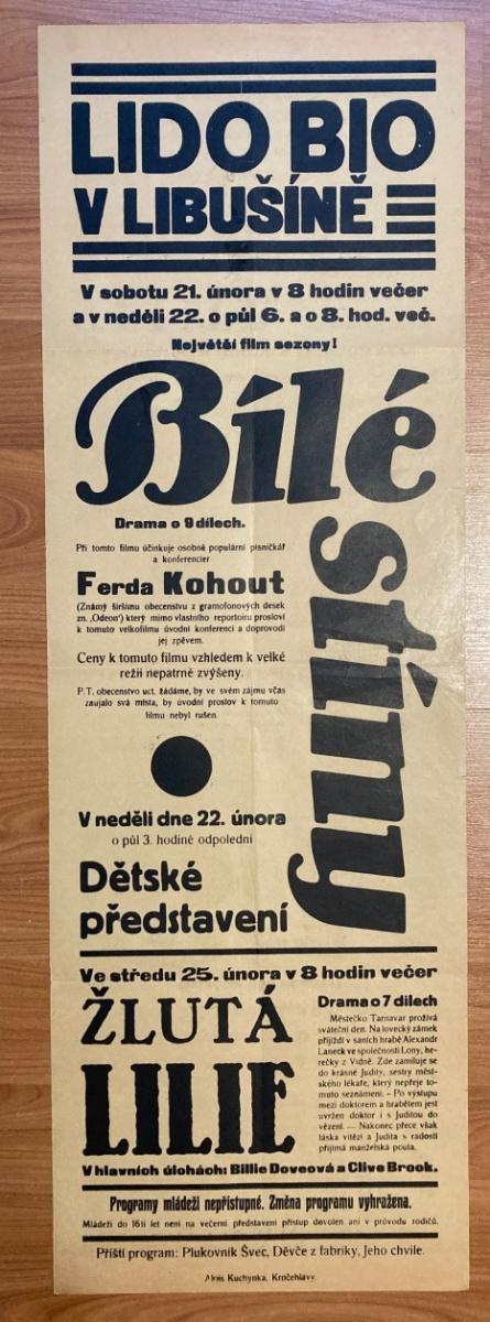 plakát: LIDO BO V LIBUŠÍNĚ - 1930 - Starožitnosti a umenie