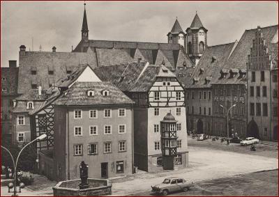 Cheb * Špalíček, domy, náměstí, doprava, část města * V1819