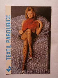 TEXTIL PARDUBICE - kartičkový kalendář 1989 !!! Reklamní AKT č.3