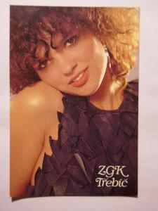 ZGK TŘEBÍČ - kartičkový kalendář 1989 !!! Reklamní DÍVKA č.12
