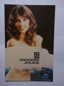 DROGERIE JIHLAVA - kartičkový kalendář 1989 !!! Reklamní AKT č.14