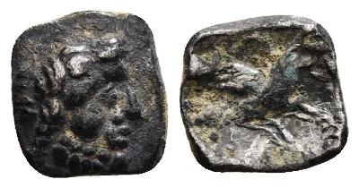 Řecko Stříbrný LYKAONIE. Laranda. Obol (asi 324/3 př. n. l.).