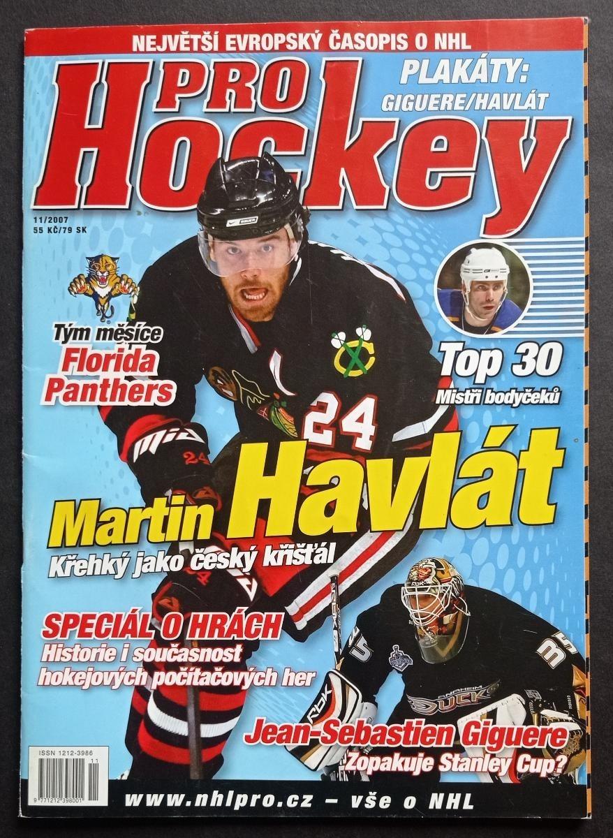 Pre Hockey 11/2007, plagáty Martin Havlát - Chicago, Giguere - Knihy a časopisy