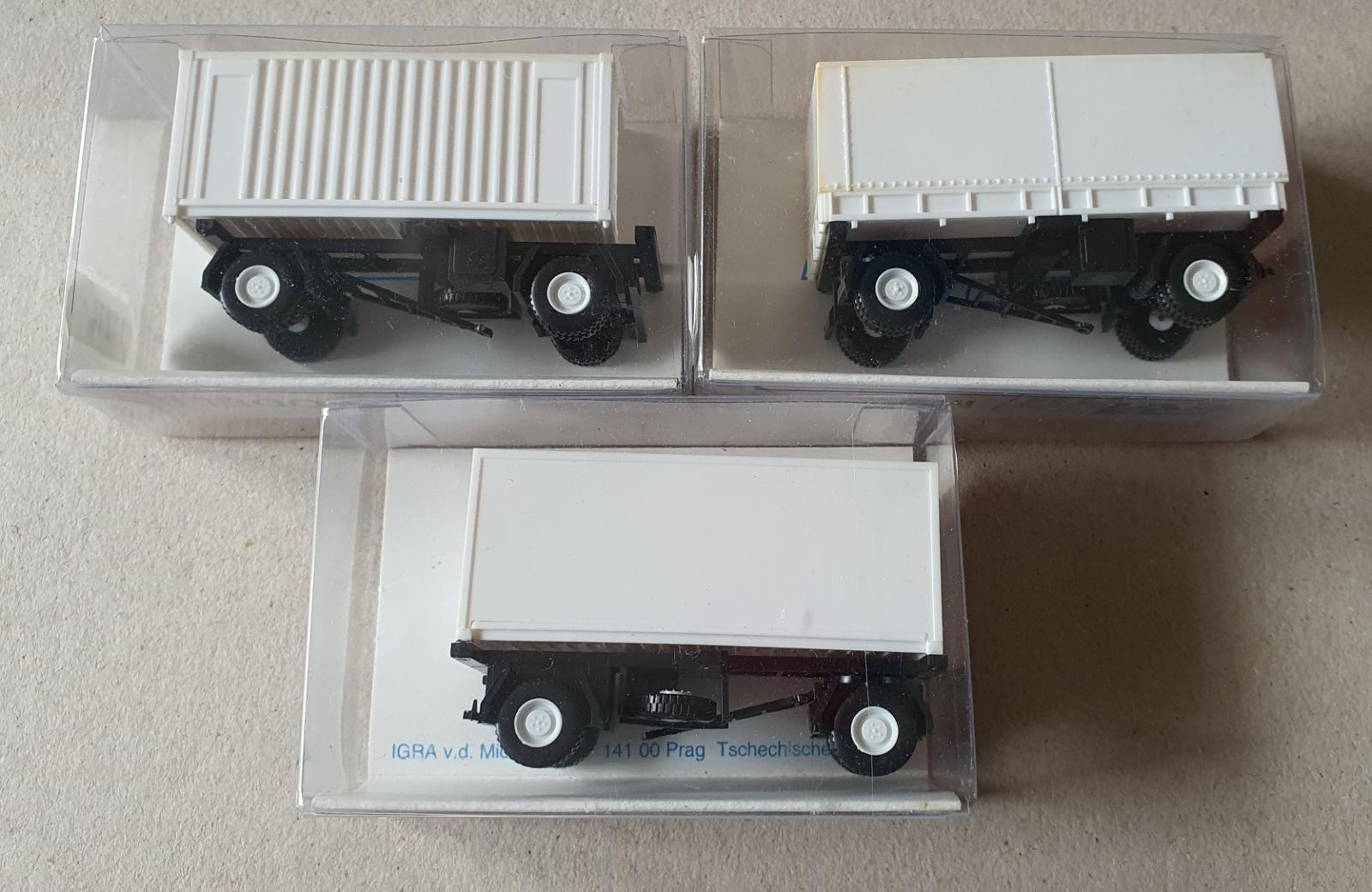 3x náves biely pre nákladné auto TATRA od IGRA vláčiky H0 - Modelové železnice