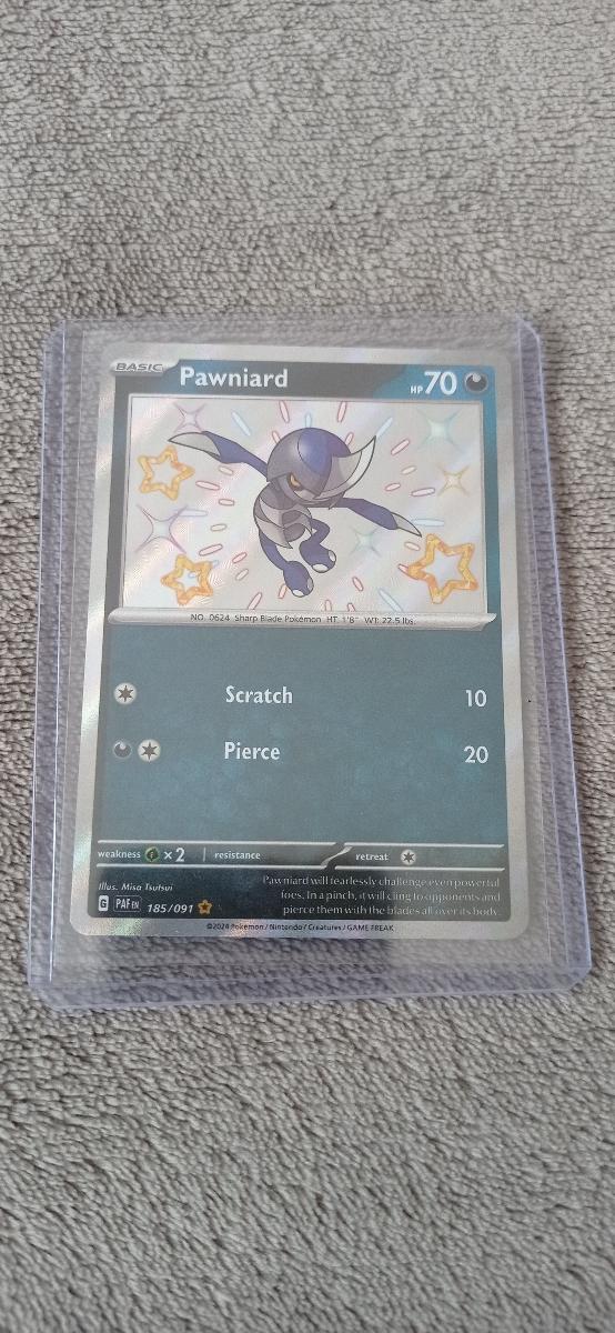 Pokémon TCG Paldean Fates Pawniard 185/091 - Zábava