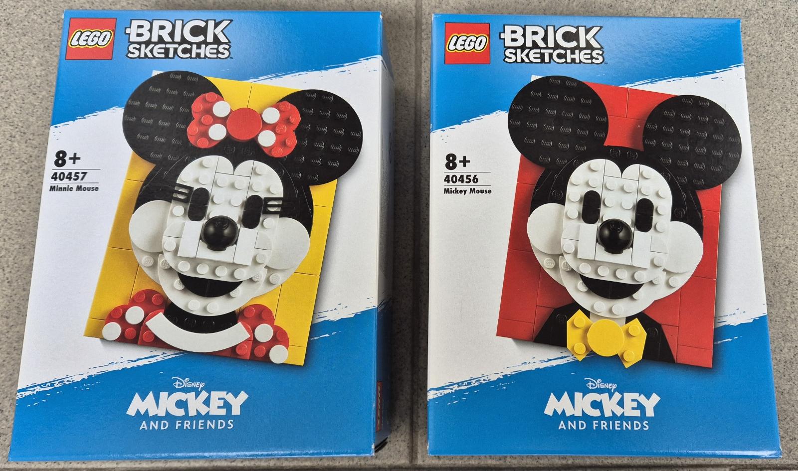 LEGO Brick Sketches 40456 + 40457 - Myšiak Mickey + Myška Minnie - Hračky