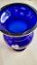 Hrubostenná modrá váza Borské sklo - Starožitnosti