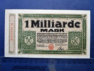 310* 1.000.000.000Mark - 1923 - Duisburg - UNC!