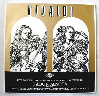 LP - Vivaldi, Gábor Janota - Five Concerti for Bassoon, Strings (b4)