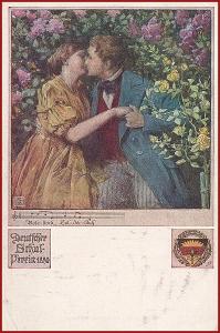 Schulverein nr. 460 * žena, muž, dvojice, láska, květiny, noty * M4447