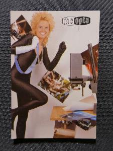 MEOPTA, kartičkový kalendář 1989 !!! reklamní DÍVKA č.32