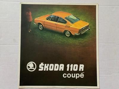 Škoda 110R Coupé rozkládací prospekt s plakátem