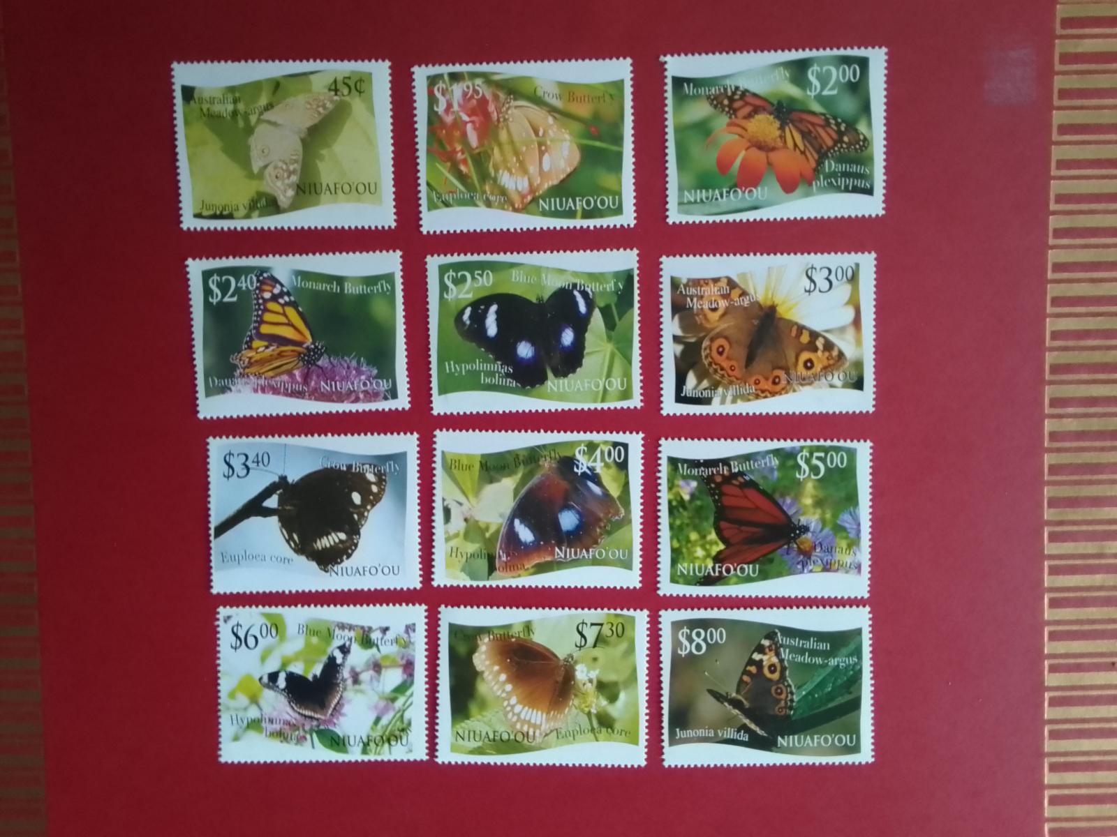 ** fauna 🦋 motýle kompl.serie kat.cena € 2,55 - Tematické známky
