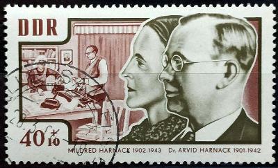 DDR: MiNr.1019 M. and A. Harnack 40pf+10pf, Victims of the Nazis 1964
