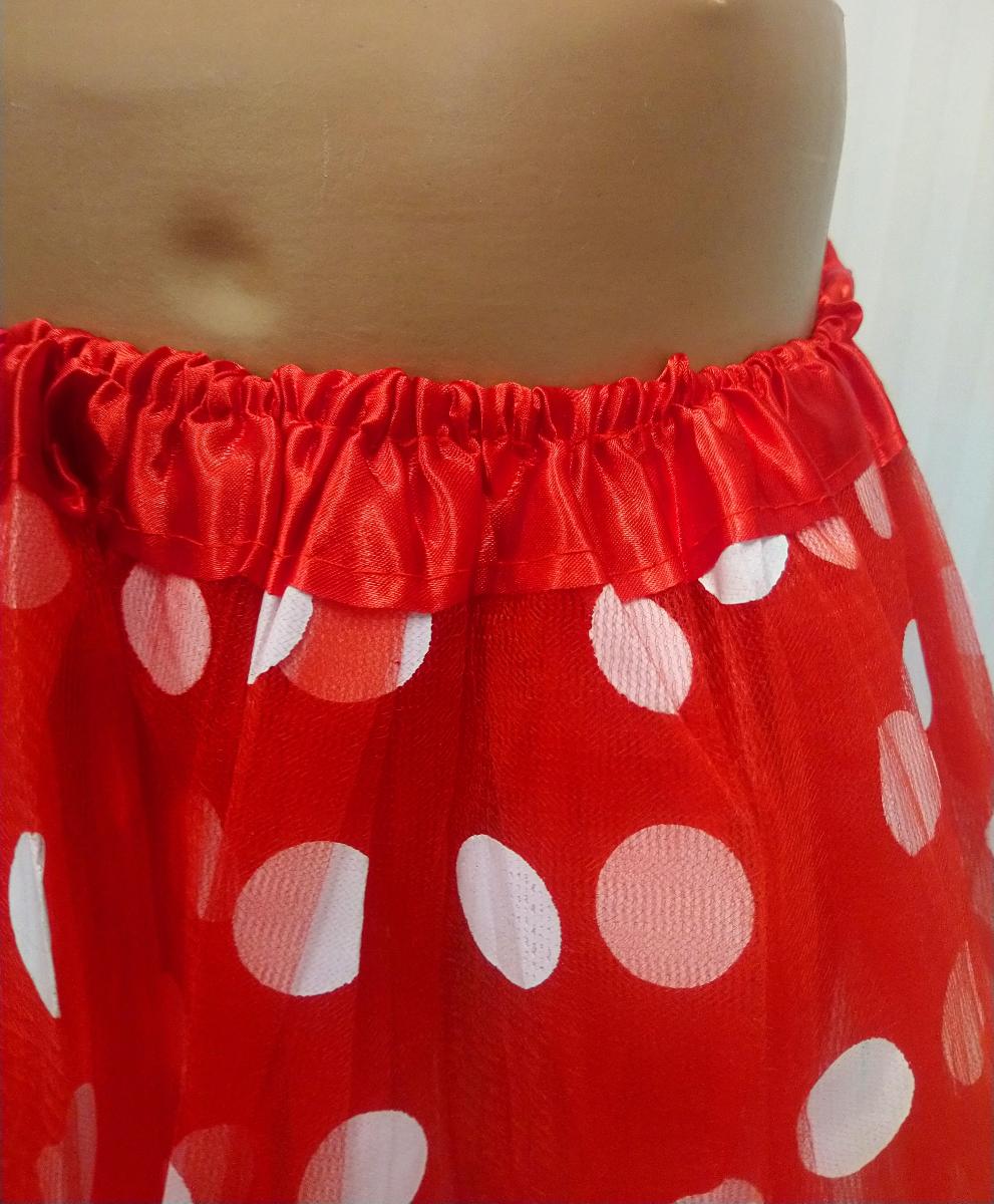 Červená bodkovaná TUTU sukňa,Oblique, 128-140 cm - Oblečenie pre deti