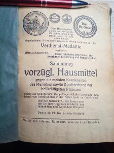 Historická německá kniha přírodních léčivek z r.1903 Sammlung ..... 