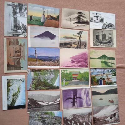 pohlednice mf japonsko sestava sbírka 21 kusu 