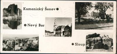 11D9825 Sloup, Nový Bor, Kamenický Šenov - velkoformátová pohlednice