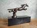Skákajúci kôň - bronzová soška skákajúceho koňa Art Deco Casimir Brau - Starožitnosti a umenie