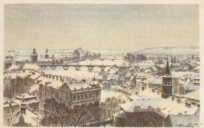 A. Morávek - Pražské mosty v zimě