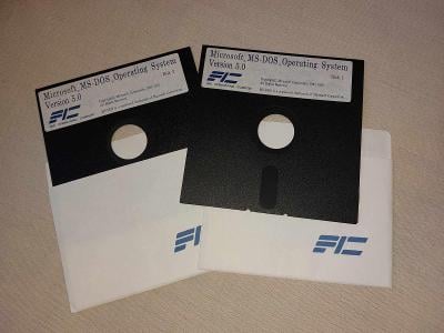 Microsoft MS-DOS 5.0 - diskety 5,25" NEPOUŽITÉ