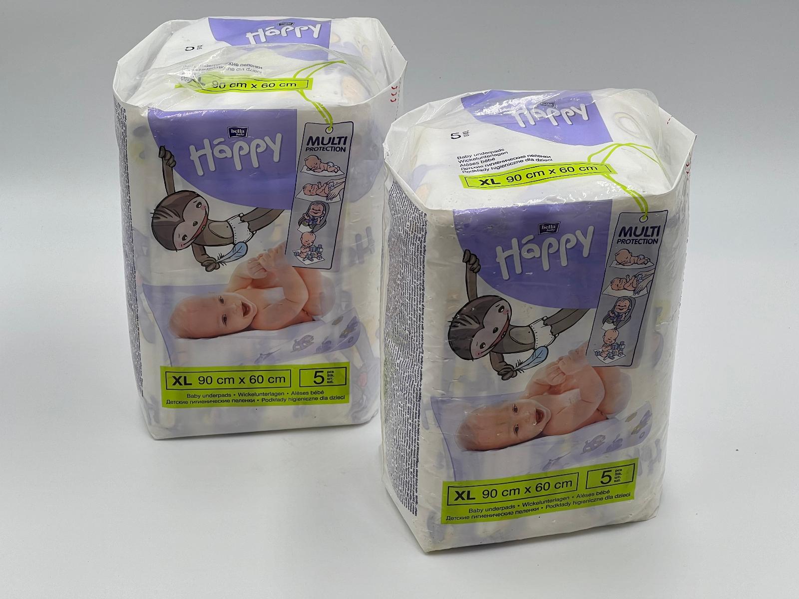 Plienky Prebaľovacia podložka BELLA Baby HAPPY 90 × 60 cm, 5 ks 2x - Starostlivosť o dojčatá a batoľatá