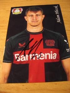 Adam Hložek - Bayer Leverkusen - orig. autogram