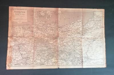Železniční mapa pro Koenigovu učebnici 1:2250000