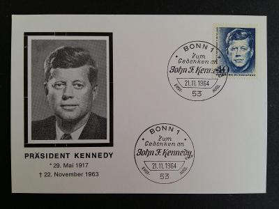NĚMECKO/DEUTSCHLAND - 1964 - Karta - Úmrtí John F. Kennedy 