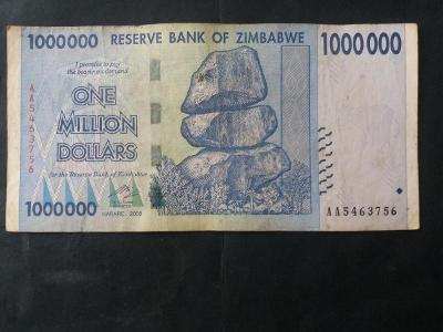 1 000 000 DOLLARS  - ZIMBABWE 2008 - Afrika