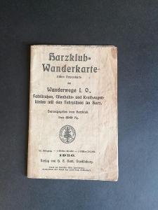 Turistická mapa, Harzklub 1:150.000, vysvětlivky rok 1930