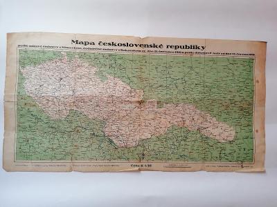 Mapa - Československé republiky 1:1,500.000 rok 1919