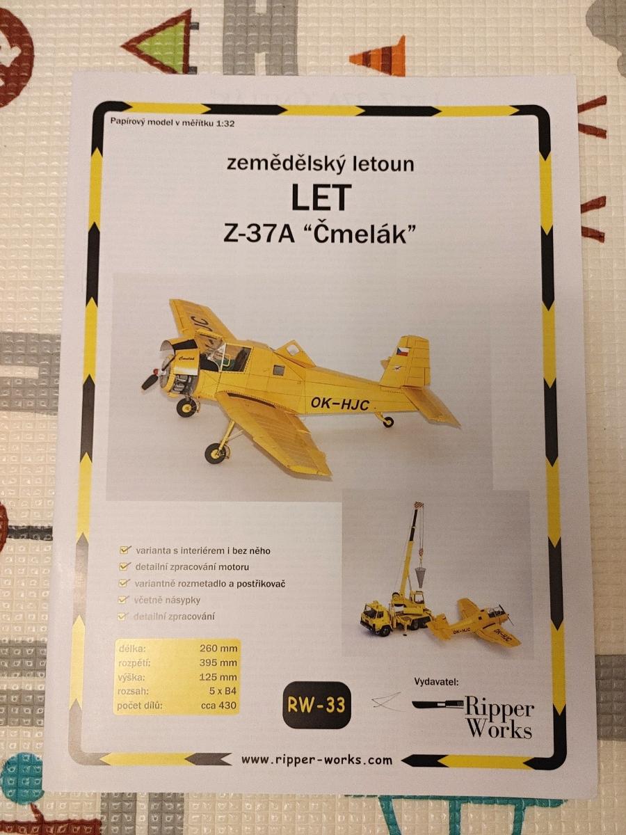Ripper Works RW-33 - letún LET Z-37A "Čmeliak" - Modely lietadiel