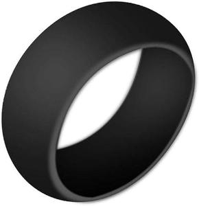 Netradiční snubní prsten ze silikonu/černý/9mm/prům 2cm/ od 1 Kč |001|