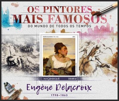 Mosambik 2016 Umění, Eugène Delacroix Mi# Block 1236 Kat 20€ R212