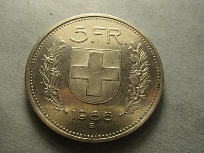 Švýcarsko, 5 Franků z roku 1986 B