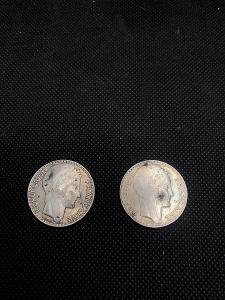 St. stříbrné mince 10 Franků, 1930 a 1932, Francie č. 5726, 5729