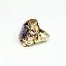 Prsteň zlatý s kamienkom ametystovej farby Ev. č. 100 - Šperky