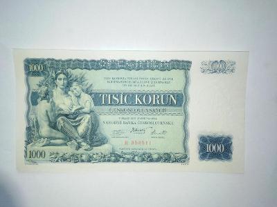 Bankovka 1000 Kč z roku 1934
