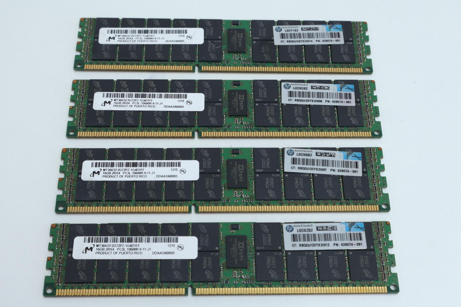 64GB (4x16GB) DDR3 RAM ECC, Záruka 12M, Faktura [I613] - Počítače a hry