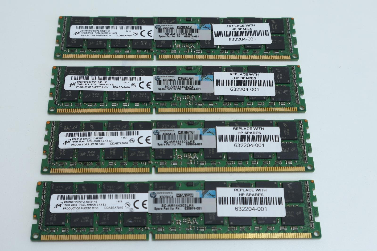 64GB (4x16GB) DDR3 RAM ECC, Záruka 12M, Faktura [I619] - Počítače a hry