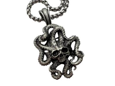 Okouzlující náhrdelník s přívěskem Chobotnice z čistého cínu