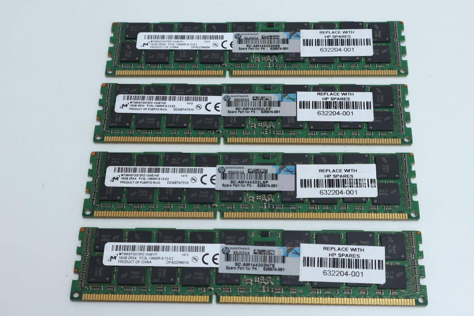 64GB (4x16GB) DDR3 RAM ECC, Záruka 12M, Faktura [I634] - Počítače a hry