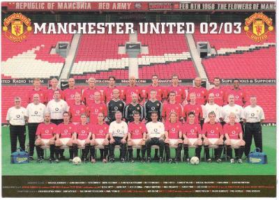 Anglické fotbalové mužstvo Manchester United  2002/2003
