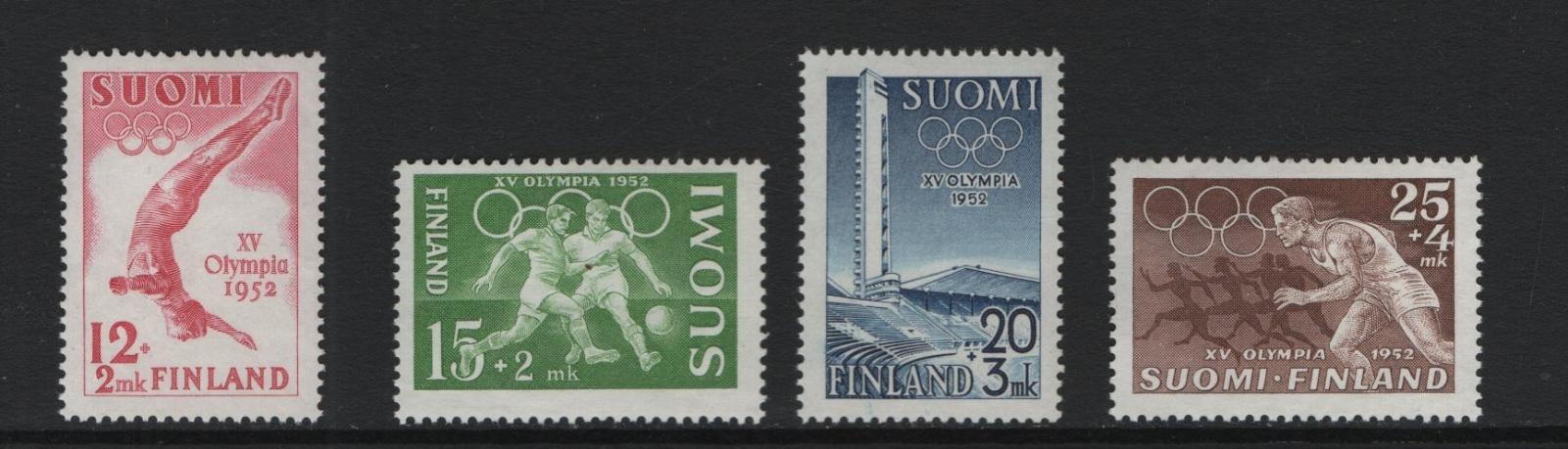 Fínsko 1951 Známky 399-402 ** šport Olympiáda olympijskej hry Futbal - Známky