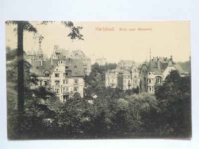 Karlovy Vary - Karlsbad - Blick zum Westend 1921