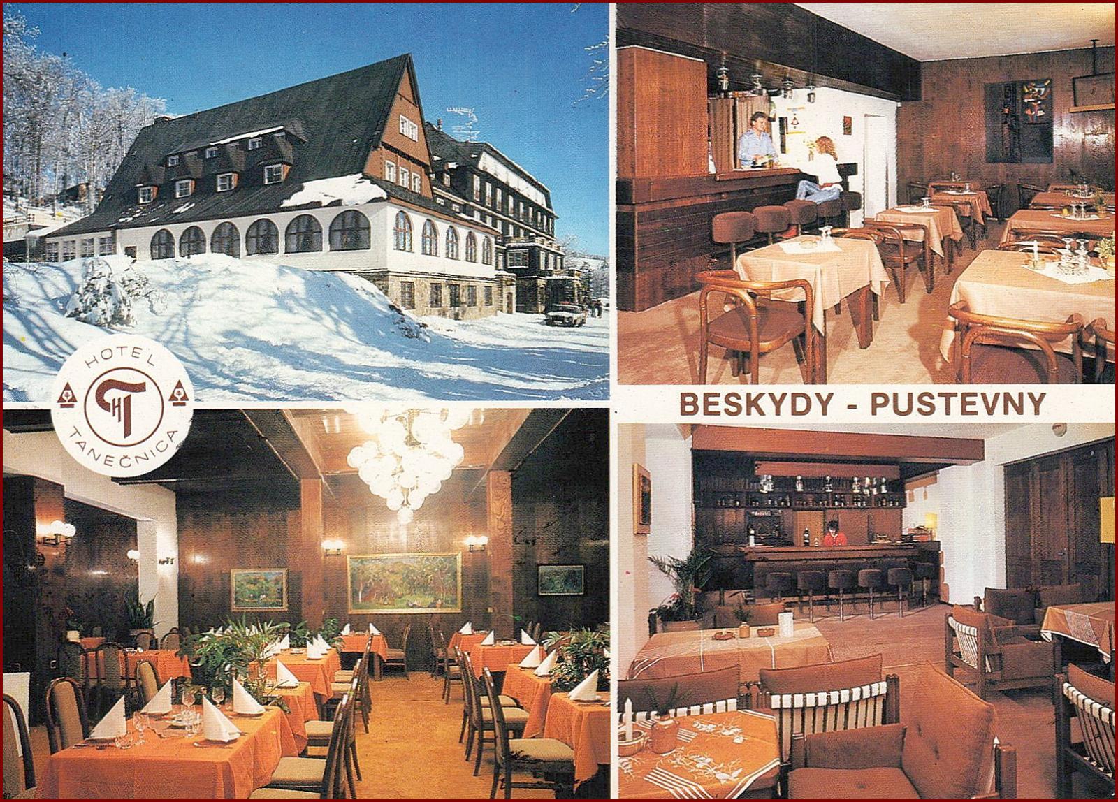 Beskydy * Hotel Tanečnice, Pustevne, interiér, okienkové, hory * B805 - Pohľadnice miestopis