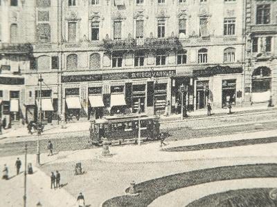 Brno - Hradební ulice - tramvaj 1909