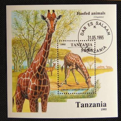 Tanzanie, 1995, savci/žitafa, aršík